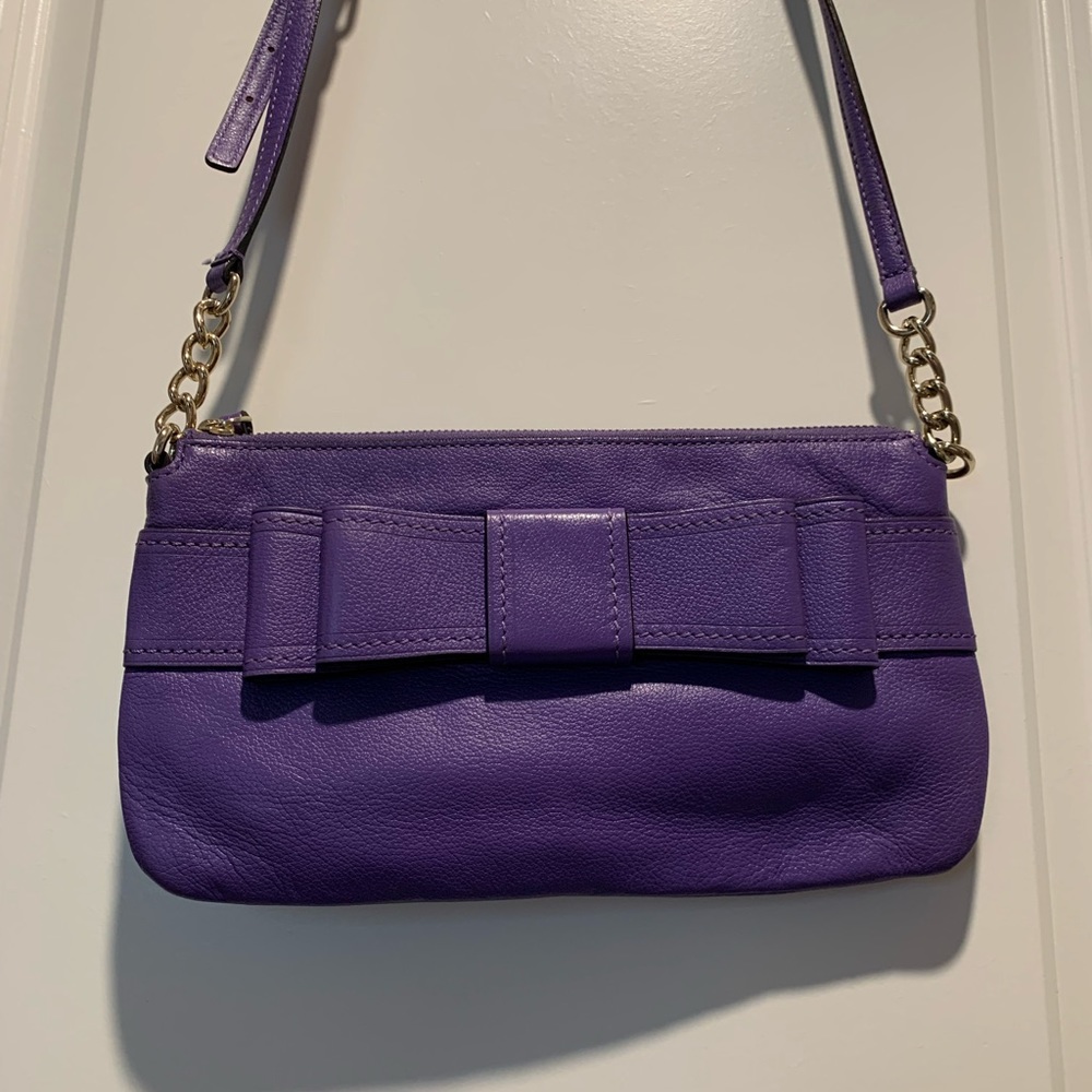 Kate Spade purple bow crossbody purse